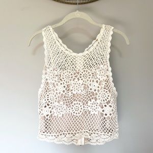 Alice + Olivia Lined Crochet Tank (M)